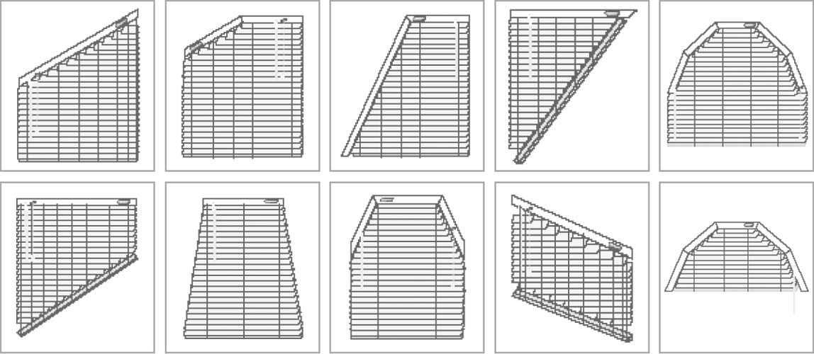 Formen für schräge Fensterformen
